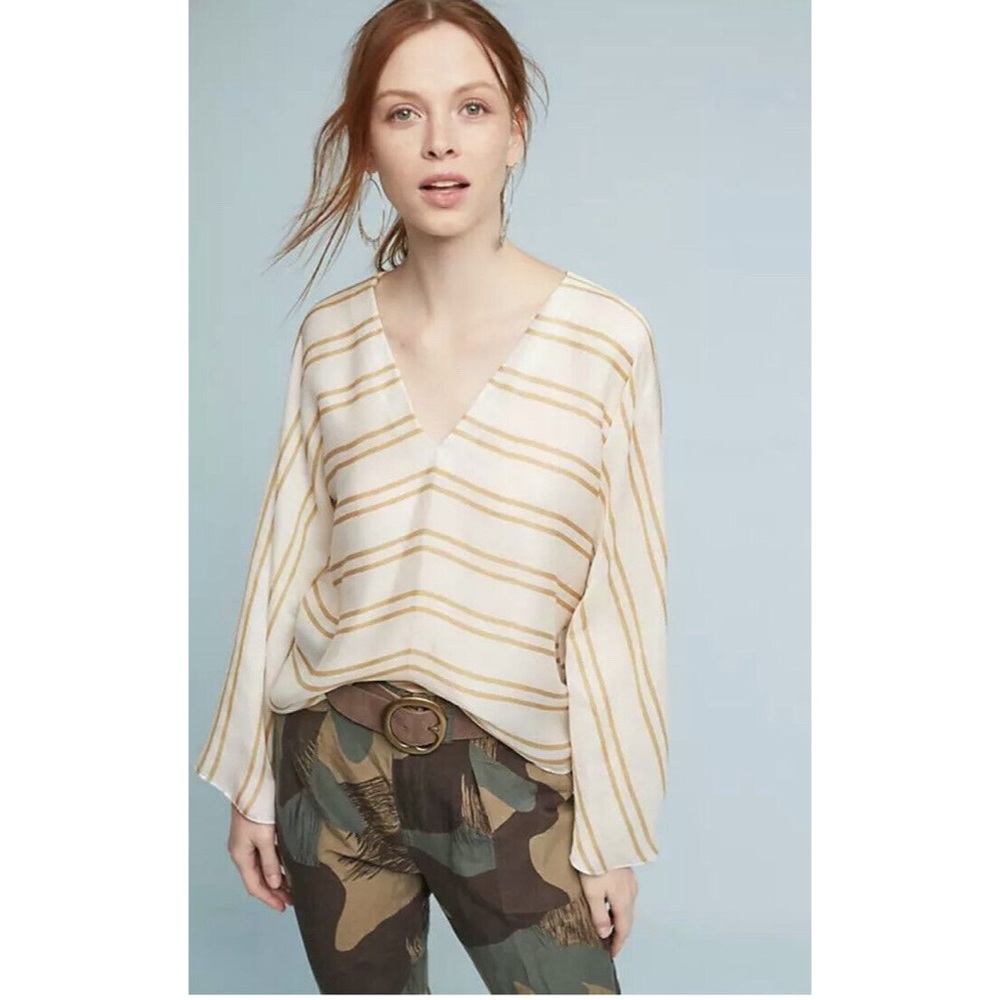 Anthropologie Guapa Striped Kimono Top Small